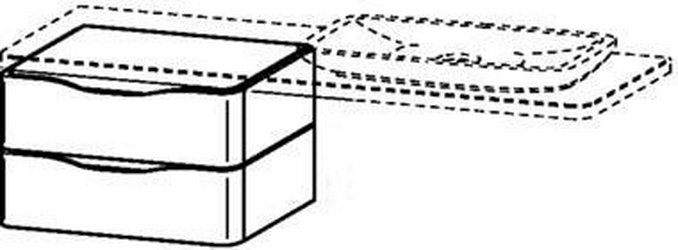 Шкаф для консоли 600х550хh376мм (2 выдвижн.ящика), цв.ручек эбен.дерево,крепл.в компл., PuraVida ZZ