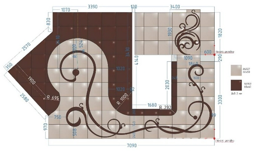 Керамогранит Grasaro City Style Панно Бриндизи 512x709 Серый 