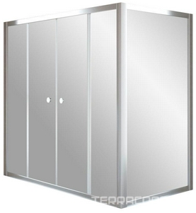 Шторка на ванну , 180x80x140 см, раздвижная с неподвижной боковой стороной, профиль хром матовый, стекло сатин, БЕЗ ПОКРЫТИЯ ZZ Vegas Glass Z2V+ZVF Z2V+ZVF 180*80 07 10