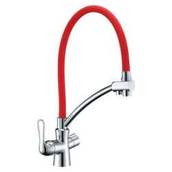 Смеситель Lemark Comfort LM3070C-Red для кухонной мойки| 15x45x27