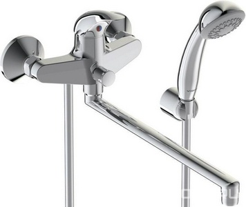 Смеситель для ванны/душа "", длинный излив, с душевым гарнитуром KL Vidima Орион BA005AA