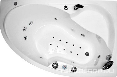 Ванна г/м "АМЕЛИЯ-BRONZE",1600х1050, левая, смес./излив "Бриз/Линкольн",ГМ7,НМ2, молдинг, подголов. пульт200, фронт.панель,слив-перелив, каркас ZZ