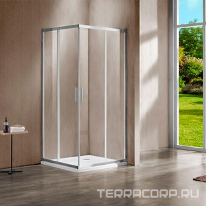 Душевой уголок 1100х900хh1900мм, прямоуг., правый/левый, (стекло прозрачное 6мм, фурн.цв.хром),  ZZ Vincea Garda VSS-1G9011CL  /  VHC-1G900CL = VHC-1G900CL+ VHC-1G110CL