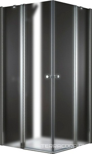 Душевой уголок 900х900хh1950мм, квадрантый, 2 распашные двери с 2-мя неподв.сегментами, (стекло текстурное Punto 6мм, фурнит.цв.хром),  ZZ Cezares Elena ELENA-A-22-90-P-Cr