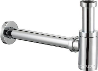 Сифон для раковины 1*1/4, цилиндр, без донного клапана, цв. хром Azario Универсал AZ-108-CHR
