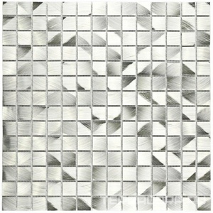 Мозаика Bonaparte Керамическая мозаика Metal (4x20x20) 30.5x30.5 Серебряный 