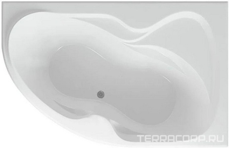 Акриловая ванна Акватек Вега R 170x105x45 см каркас, фронт. экран, слив-перелив, цвет белый ZZ Акватек vega VEG170-0000083
