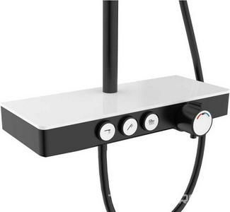 Смеситель для ванны с душем MORANS,  верхний, ручной душ, см-ль, излив, цв черный, ZZ Berges Morans 075002