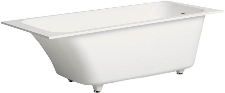 Ванна 1600х700хh600мм, встраив., литой камень S-Stone матовый цв.белый, д/к Up&Down в цвет ванны, интегрир.слив-перелив, ножки в компл,  ZZ Salini Orlanda Kit 102115M