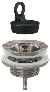 Водослив для раковины, цельнометаллический, с пробкой ZZ AlcaPlast Универсал A439