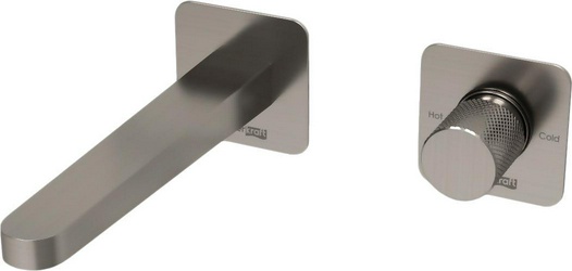 Смеситель встраиваемый в стену для раковины, на два отверстия, никель ZZ