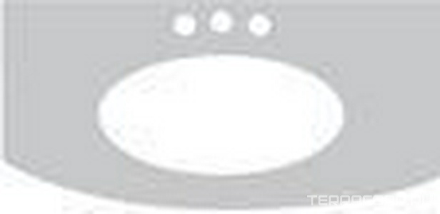 Столешница 112х59,9хh2см, с пристенной панелью, с 3 отв.д/смес., (мрамор цв.Travertin),  ZZ Labor Legno Hermitage HETOP 113 T 3 fori