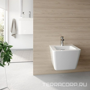 Биде подвесное 380х540хh290мм, с 1 отв.д/смесит., с переливом, CeFiONtect,  ZZ Toto SP B532E#XW