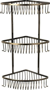 Полка 3-ярусная, угловая Fixsen FX-858-3, цв.бронза, ZZ Fixsen Metra FX-858-3 / к.т.366292