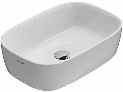 Раковина накладная на столешницу, прямоуг. 550х370хh150мм, без отв.д/смесит., без перелива,  ZZ Globo Genesis GE044.BI