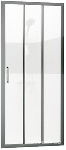 Дверь 2-х секц.с непод.сегментом, раздв.д/бок.стенки/в нишу 100хh1900мм (стекло прозр. 4мм, проф.мат.серебро)  ZZ Huppe Huppe Classics 2 С20305 087 321