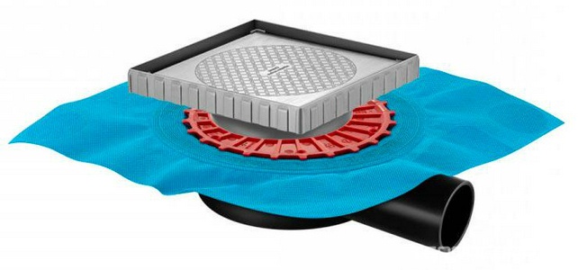 Душевой трап Zentrum Keramik 15х15 см, бпод плитку без обрамления, цвет хром, ZZ Berges Универсал 093366