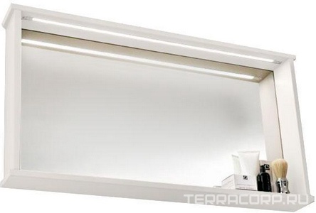 Зеркало 80х12хh54см, с полкой и LED подсветкой (цв. белый),  ZZ Eban Paola FCRMN080-BA