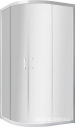 Душевое ограждение ZS NOVO полукруглое, 100*100*1900, профиль белый, стекло прозрачное, ZZ