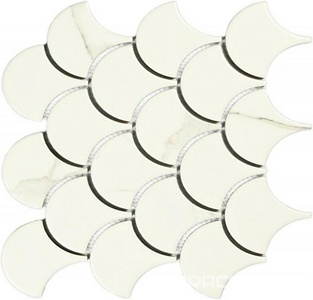 Мозаика Bonaparte Мозаика керамогранитная Calacatta-scale (74,4x70x6) 25,5x21,9 Комбинированный 