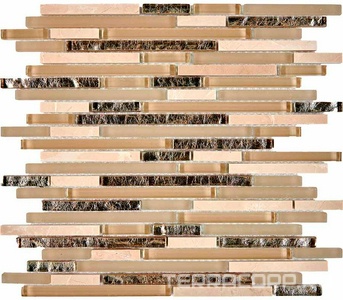 Мозаика Мастера Керамики Glass 729 из мрамора и стекла (чипы 10x48/98/148) 28,6х30 n/a 