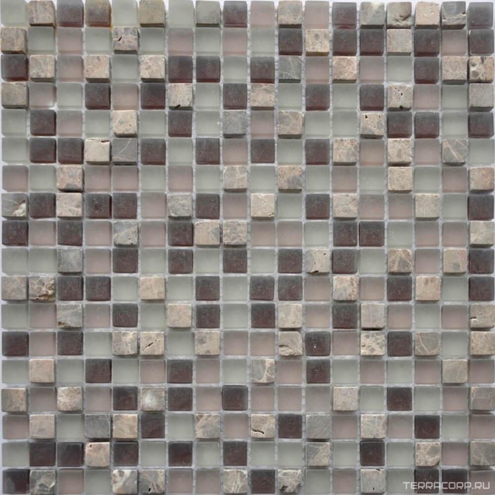 Мозаика Мастера Керамики Glass Мозаика GS094 (чип 15x15) 30х30 Бежевый, фото 3