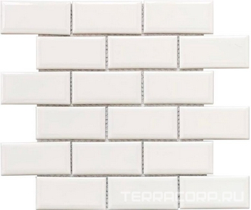 Мозаика Bonaparte Мозаика керамогранитная Brick White (45x95x6) 28,75x29,2 Комбинированный 