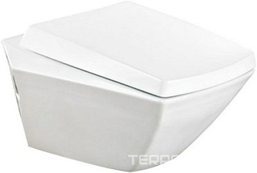 Унитаз подвесной 452x560xh332мм, (БЕЗ сиденья арт.TC375CVK#W и манжеты арт.VRT0300), CeFiONtect, Jewelhex ZZ