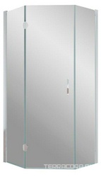 Душевое ограждение пятиугольное AFA-Pen, 90x90x1900, левое, профиль белый, стекло прозрачное, БЕЗ поддона ZZ