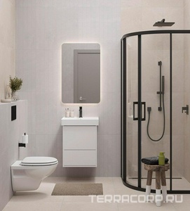 Зеркало  с подсветкой LED 50 см, белый глянцевый Kerama Marazzi PRO PRO.mi.50\WHT