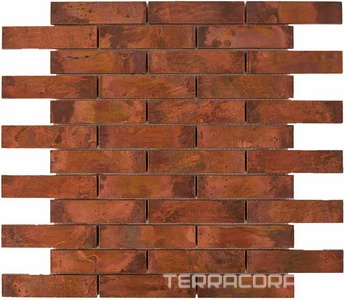Мозаика Мастера Керамики Glass 732 из меди (чип 98x23) 30х30 n/a 