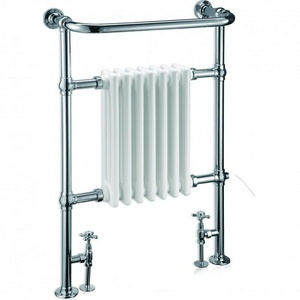 Полотенцесушитель напольный, 600(642)х235х950мм, только на закрытую систему отопления, без вентилей арт.R6CHR, (цв.хром/белый),  ZZ Burlington Trafalgan R1CHR