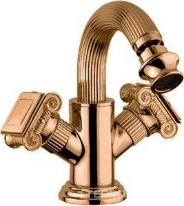 Смеситель для биде, с д/к, (цв.бронза, ручки квадратные),  ZZ Cezares Olimp OLIMP-BS2-02-O