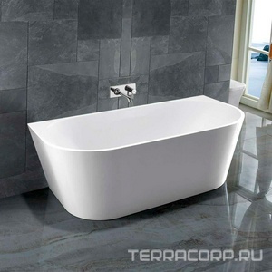 Ванна 1700х800хh580мм, пристенная, интегрир.слив перелив, д/к цв.хром в компл.,(акрил цв.белый матовый), Vincea ZZ Vincea Ванны VBT-421-1700MW