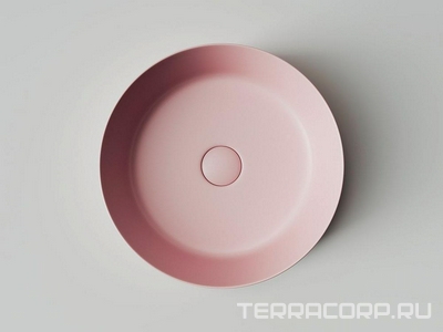 Раковина-чаша круглая  39х39 см, БЕЗ отверстия под смеситель, БЕЗ донного клапана, цв.розовый матовый ZZ Ceramica Nova Element CN6022MP