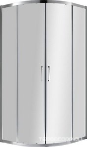 Душевой уголок 1000(980-1005)х1000(980-1005)хh1950мм, 1/4 круга, (стекло прозр.Idrorepellente 6мм, фурн.цв.хром),  ZZ Cezares Molveno MOLVENO-R-2-100-C-Cr-IV