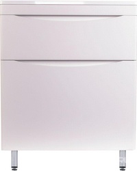 Тумба напольная для комплекта Бергамо Мини 70 Люкс Plus  белая, БЕЗ РАКОВИНЫ, ZZ