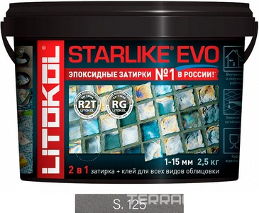 Затирка  GRIGIO CEMENTO S.125  2,5 кг. ZZ Litokol Starlike EVO S125/2,5