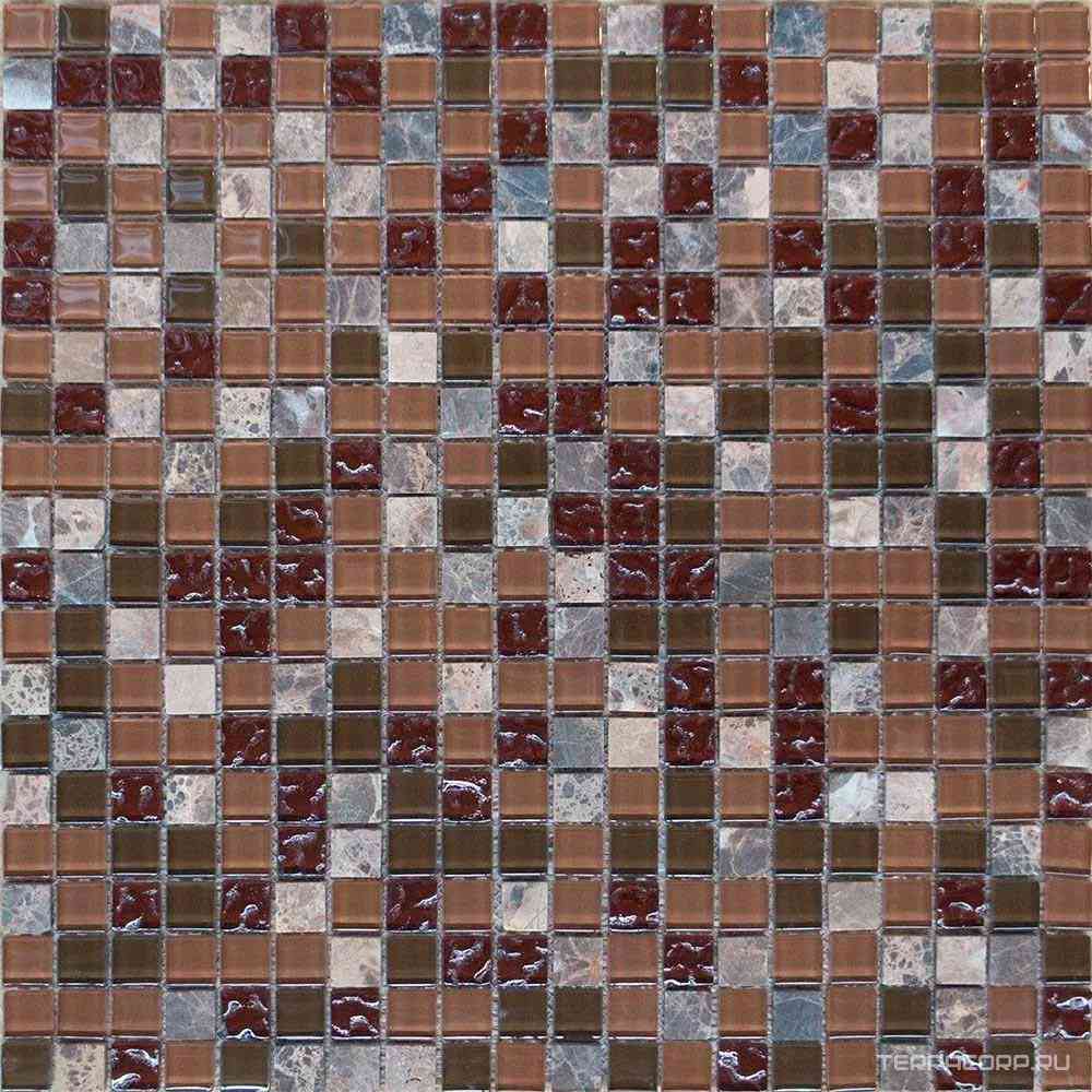 Мозаика HK-49 сливовый микс Crystal+Stone ХХ|32.7x32.7