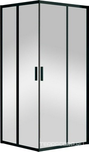 Душевой уголок 900х900хh1900мм, квадрат, правый/левый, (стекло тонированное 6мм, фурн.цв.черный мат.),  ZZ Vincea Garda VSS-1G900CGB