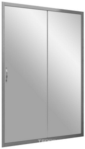 Дверь раздвижная 2х секционная ZP TUR NOVO, 120x190 см, профиль хром стекло прозрачное ZZ Vegas Glass ZP NOVO ZP TUR NOVO h1900 120 08 01