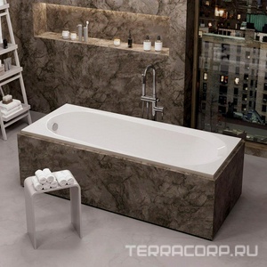 Ванна 170х70см, без ножек/рамы, панелей, слива-перелива, (акрил цв.белый),  ZZ Alba Spa Baline ВПР0030000100