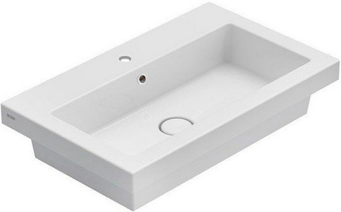 Раковина встраиваемая в столешницу сверху, прямоуг. 650х400хh50(140)мм, с 1 отв.д/смесит., с переливом,  ZZ Globo Incantho IN065BI