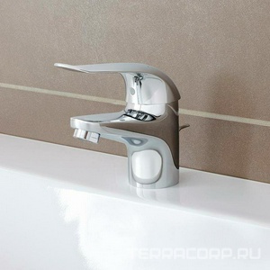 Смеситель для раковины с донным клапаном, гибкие шланги (хром) Grohe Euroeco 23262000  / 32732000