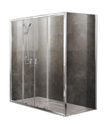 UNIQUE-AH-21-150/180-90-P-Cr Душевой уголок | ZZ