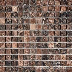 Мозаика Мастера Керамики Glass 220 Dark Emperador (чип 23x23) 30,5х30,5 n/a 