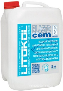 ELASTOcem В -добавка к гидроизоляции 8kg can ZZ Litokol Elastocem n075127