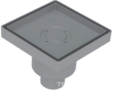 Душевой трап 15х15 см, под плитку, пластик, выпуск в пол ZZ Berges Универсал 093004