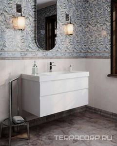 Тумба CUBO -100 см, подвесная, 2 выдвижной ящик, цв.белый матовый Kerama Marazzi Cubo CUB.100.2\WHT.M