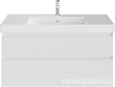 Тумба CUBO -100 см, подвесная, 2 выдвижной ящик, цв.белый матовый Kerama Marazzi Cubo CUB.100.2\WHT.M